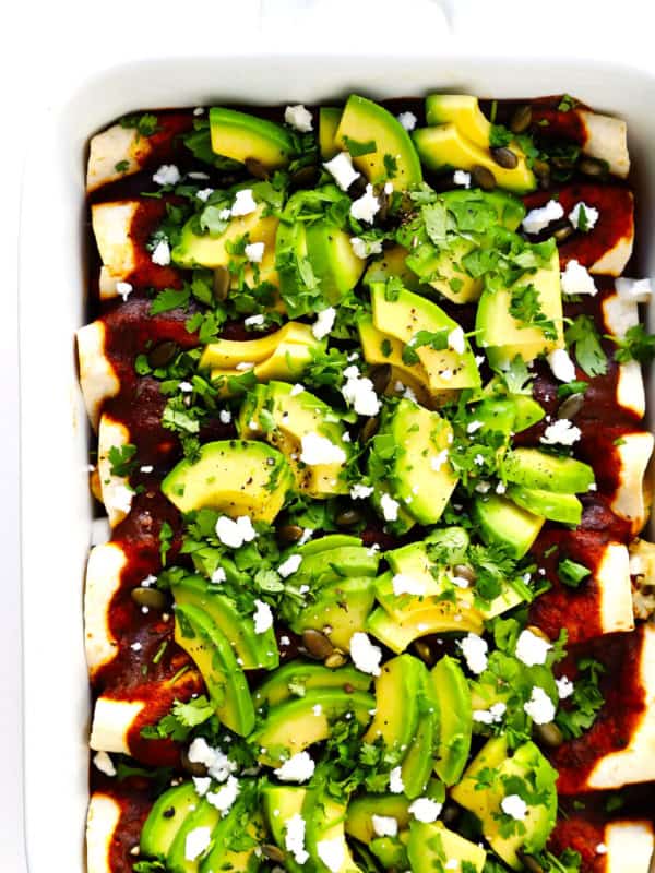 Roasted Cauliflower Enchiladas Recipe from Gimme Some Oven